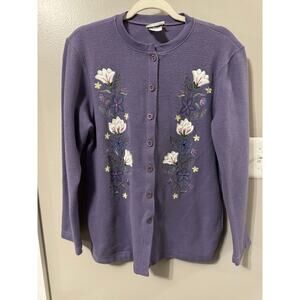 BonWorth Women's Size SM Button up Cardigan Sweater VTG Grandma Chic Cottage